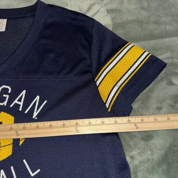 ProEdge Michigan Wolverines Jersey Women's Size XL Blue Mesh V-Neck Short Sleeve - Picture 8 of 9